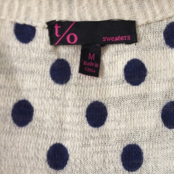 Blue Polka Dot Cardigan - Picture 3 of 3